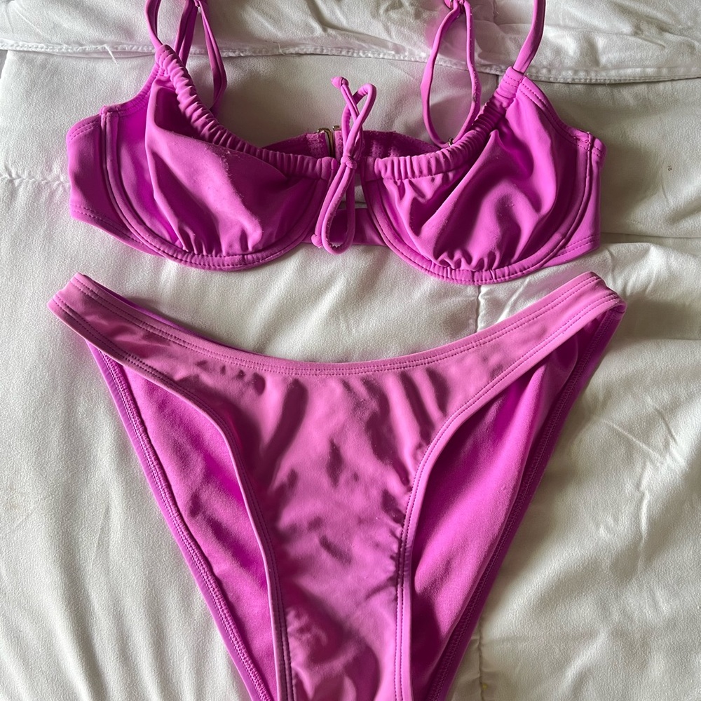 wild fable Hot Pink Underwire Bikini Set
